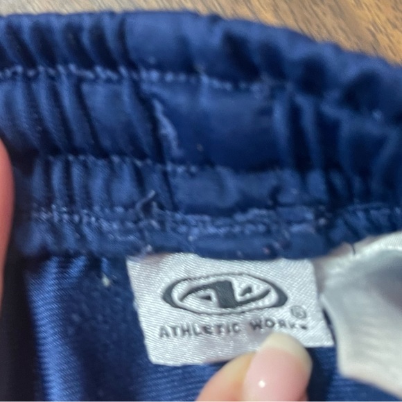 Navy blue with stripe athletic works men’s shorts - Picture 3 of 3